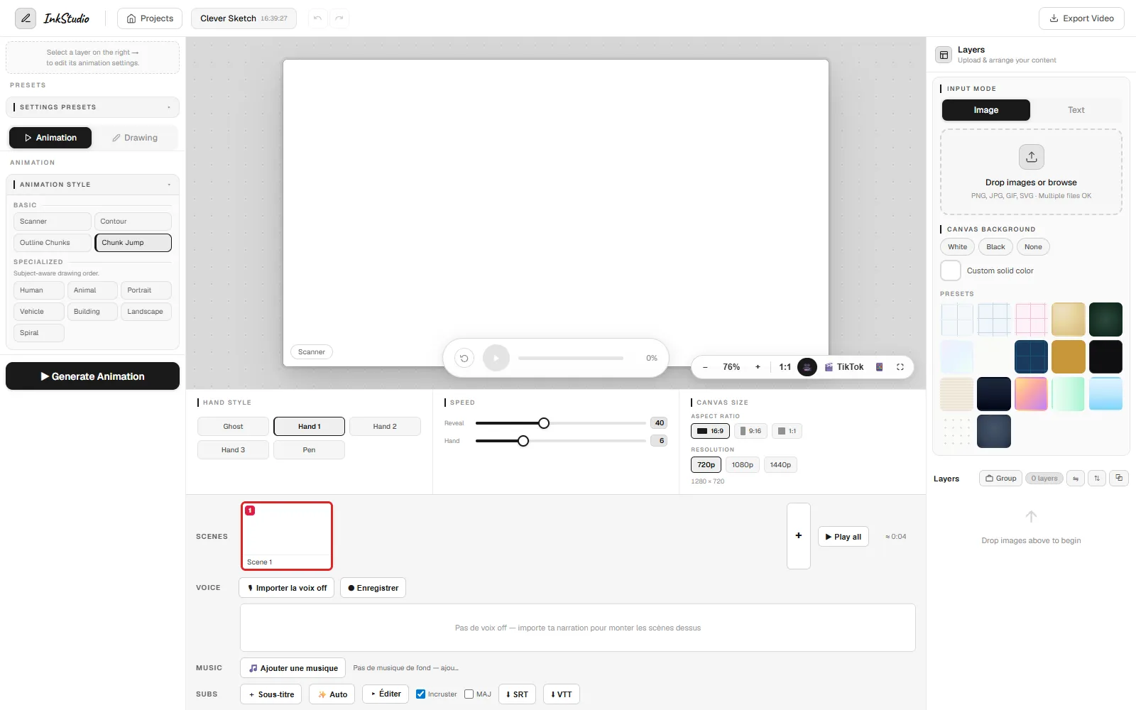 Capture du projet InkStudio