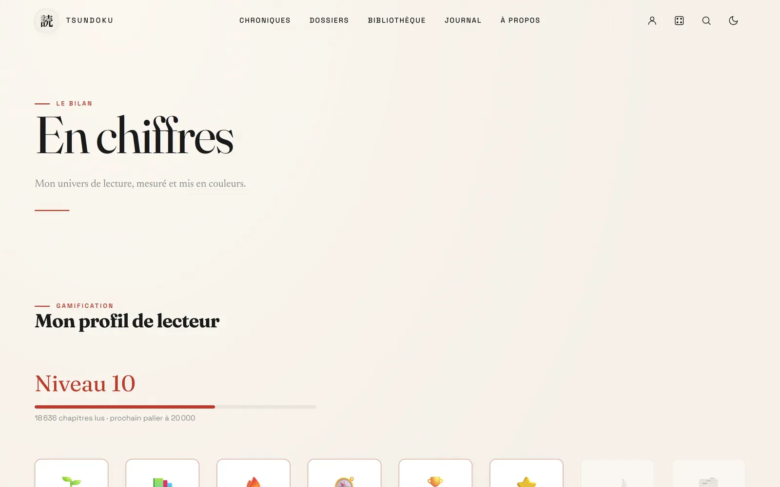 Statistiques de lecture.